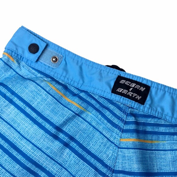 Ocean & Heart Size 36 Shorts Board Polyester Blue Surf Apparel - Picture 10 of 12